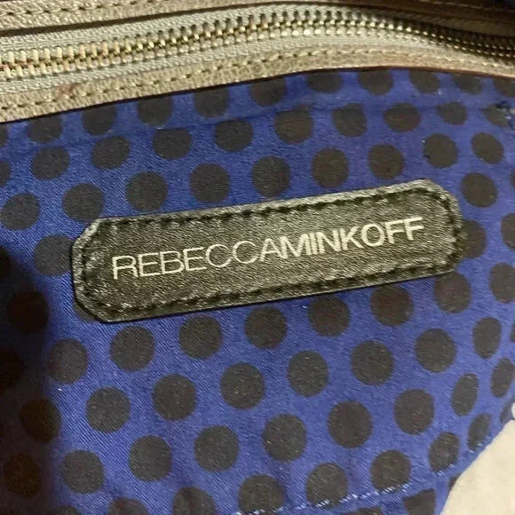 Rebecca Minkoff grey green leather satchel handbag - Picture 8 of 14